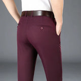 Men's Classic Slim-Fit Stretch Tailored Trousers