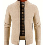 Men's Zip-Up Knit Cardigan Sweater