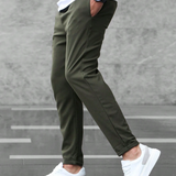 Men's Grey Slim Fit Drawstring Trousers