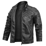 Men's Faux Leather Biker Jacket