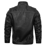 Men's Faux Leather Biker Jacket