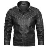 Men's Faux Leather Biker Jacket