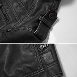 Men's Faux Leather Biker Jacket