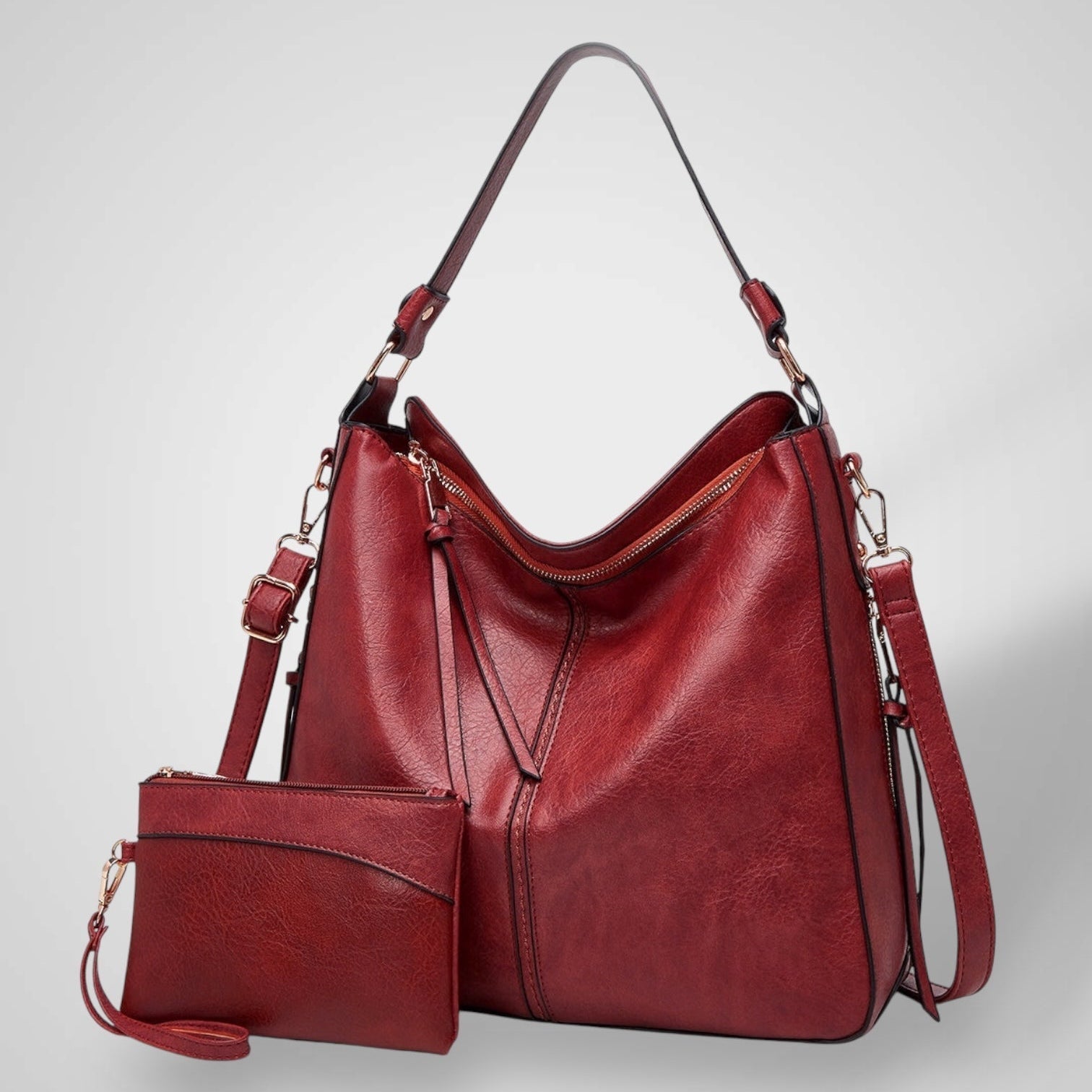 Women's Elegant Black Leather Bag