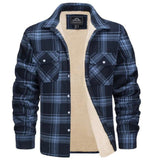 Men's Sherpa Lined Plaid Flannel Jacket