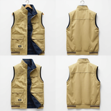 Men's Stand Collar Utility Vest
