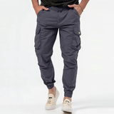 Men's Tactical Cargo Joggers with Elastic Waistband