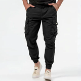 Men's Tactical Cargo Joggers with Elastic Waistband
