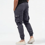 Men's Tactical Cargo Joggers with Elastic Waistband