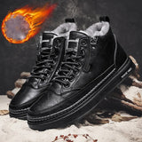 Men's Fleece Lined Leather Hiking Boots