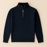 Men's Ribbed Half-Zip Classic Fit Sweater