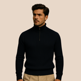 Men's Ribbed Half-Zip Classic Fit Sweater