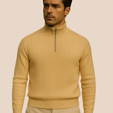 Men's Ribbed Half-Zip Classic Fit Sweater