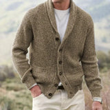Men's Shawl Collar Button Knit Cardigan