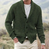 Men's Shawl Collar Button Knit Cardigan