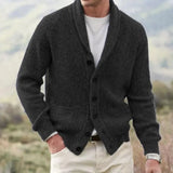 Men's Shawl Collar Button Knit Cardigan