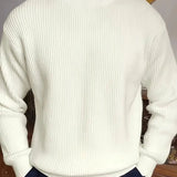 Men's Waffle Knit Crew Neck Sweater