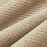 Men's Quarter Zip Ribbed Knit Sweater