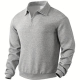 Men's Quarter Zip Ribbed Knit Sweater