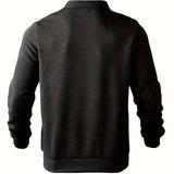 Men's Quarter Zip Ribbed Knit Sweater