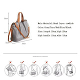 Women's Grey Leather Bag