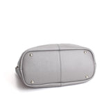 Women's Grey Leather Bag