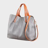 Women's Grey Leather Bag
