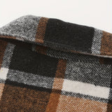 Men's Plaid Button Overshirt Jacket