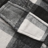 Men's Plaid Button Overshirt Jacket