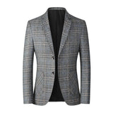 Men's Plaid Tailored Blazer