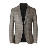Men's Plaid Tailored Blazer