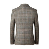Men's Plaid Tailored Blazer