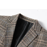 Men's Plaid Tailored Blazer