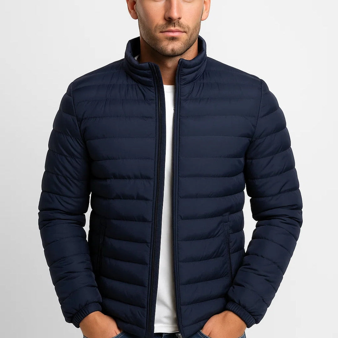 Men's Lightweight Quilted Full-Zip Casual Jacket
