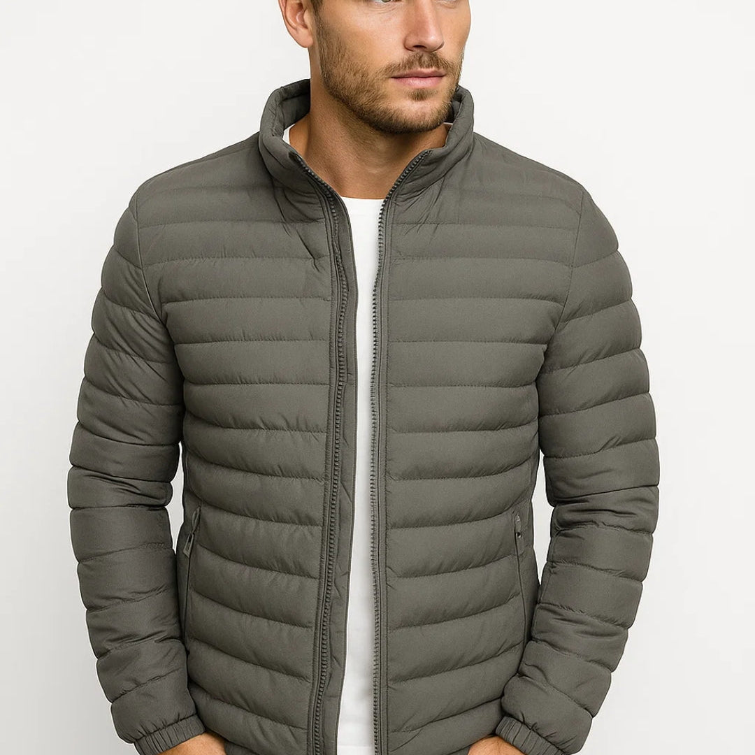 Men's Lightweight Quilted Full-Zip Casual Jacket