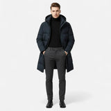 Men's Hooded Longline Puffer Coat