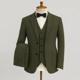 Men's Green Tweed Knitted Vest
