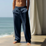 Men's Linen Drawstring Trousers