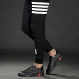 Men's Leather Casual Lace-Up Sneakers