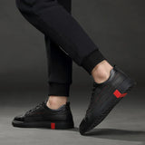 Men's Leather Casual Lace-Up Sneakers