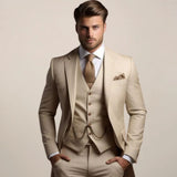 Men's Three Piece Slim Fit Suit