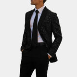 Men's Sequin Shawl Lapel Blazer