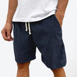Men's Linen Blend Drawstring Shorts