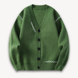 Men's Contrast Stitch Knit Cardigan
