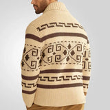 Men's Nordic Shawl Collar Knit Cardigan