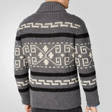 Men's Nordic Shawl Collar Knit Cardigan