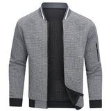 Men's Textured Zip Knit Cardigan