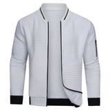 Men's Textured Zip Knit Cardigan