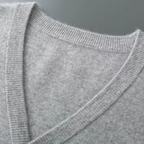 Men's V-Neck Button Knit Cardigan