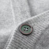 Men's V-Neck Button Knit Cardigan